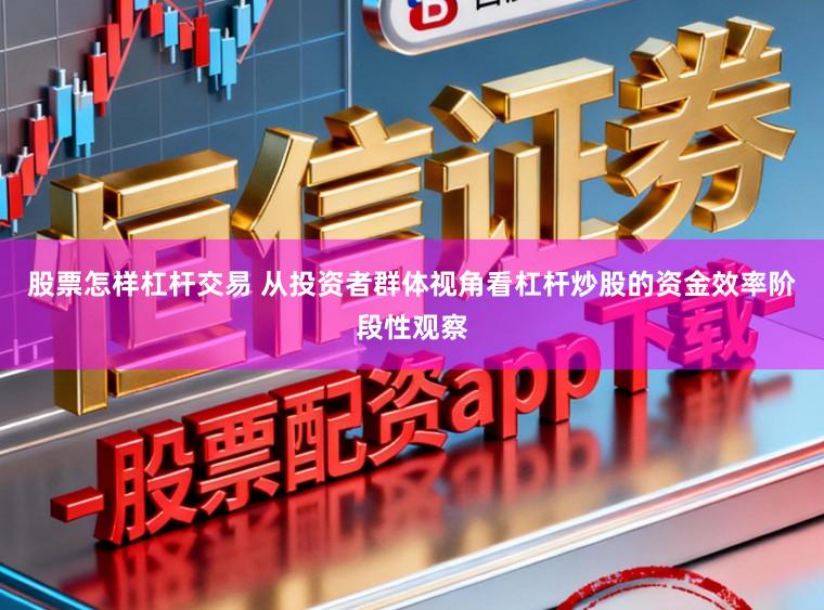 股票怎样杠杆交易 从投资者群体视角看杠杆炒股的资金效率阶段性观察